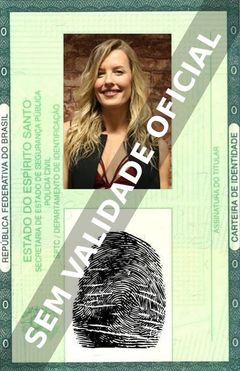 Imagem hipotética representando a carteira de identidade de Ju Valcézia