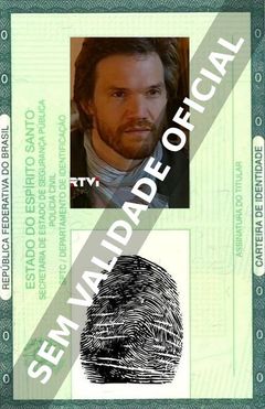 Imagem hipotética representando a carteira de identidade de Juan Gil Navarro