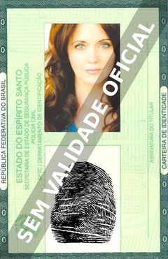 Imagem hipotética representando a carteira de identidade de Julia Campbell