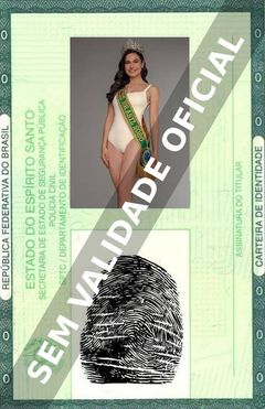 Imagem hipotética representando a carteira de identidade de Julia Gama