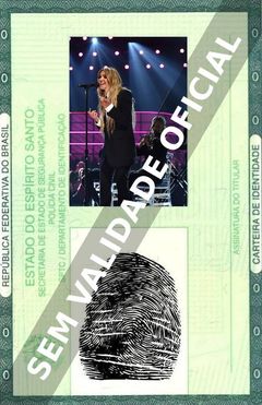 Imagem hipotética representando a carteira de identidade de Julia Michaels