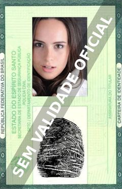 Imagem hipotética representando a carteira de identidade de Julia Ruiz