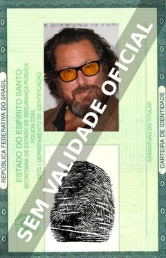 Imagem hipotética representando a carteira de identidade de Julian Schnabel