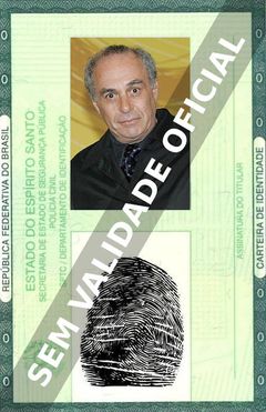 Imagem hipotética representando a carteira de identidade de Júlio Bressane