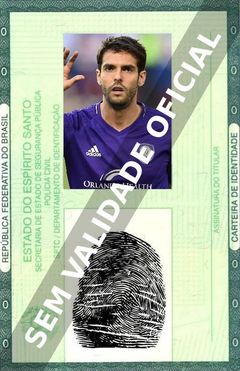 Imagem hipotética representando a carteira de identidade de Kaká