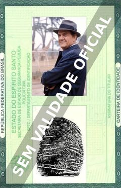 Imagem hipotética representando a carteira de identidade de Karl Malden