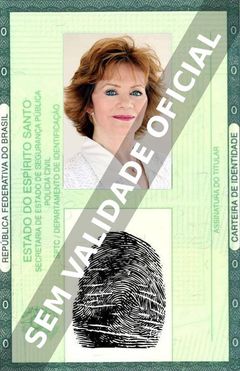 Imagem hipotética representando a carteira de identidade de Kathleen Noone