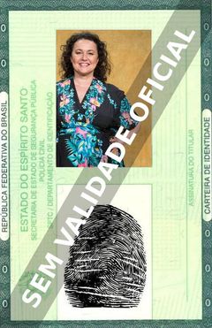 Imagem hipotética representando a carteira de identidade de Kelzy Ecard