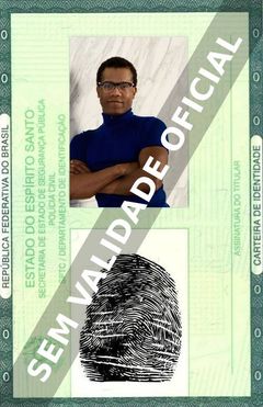 Imagem hipotética representando a carteira de identidade de Ken-Ali