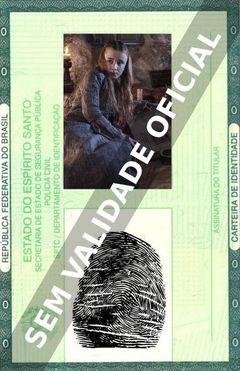 Imagem hipotética representando a carteira de identidade de Kerry Ingram