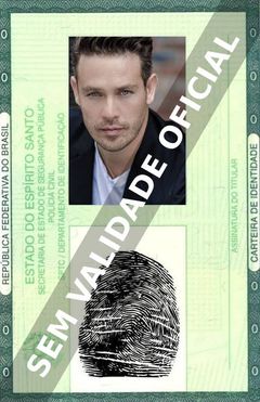 Imagem hipotética representando a carteira de identidade de Kevin Alejandro