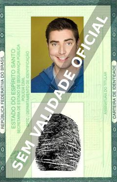 Imagem hipotética representando a carteira de identidade de Kevin M. Horton