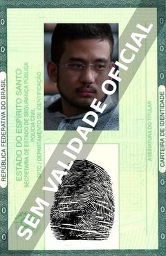 Imagem hipotética representando a carteira de identidade de Kim Kataguiri