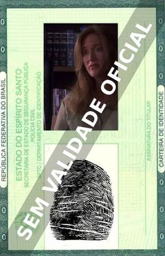 Imagem hipotética representando a carteira de identidade de Kim Myers