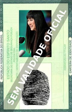 Imagem hipotética representando a carteira de identidade de Kimiko Yo