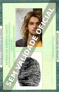 Imagem hipotética representando a carteira de identidade de Konstantinos Sarris