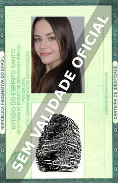 Imagem hipotética representando a carteira de identidade de Krystyna Ursta