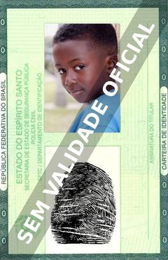 Imagem hipotética representando a carteira de identidade de Kwesi Boakye