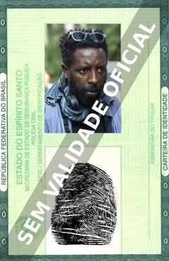 Imagem hipotética representando a carteira de identidade de Ladj Ly