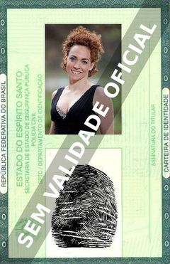 Imagem hipotética representando a carteira de identidade de Laila Garin