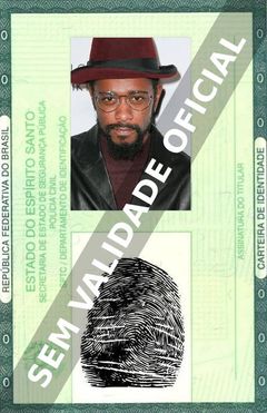 Imagem hipotética representando a carteira de identidade de LaKeith Stanfield