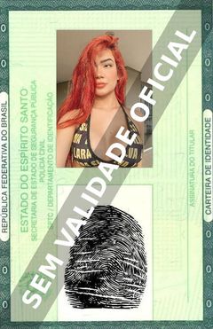 Imagem hipotética representando a carteira de identidade de Lara Silva