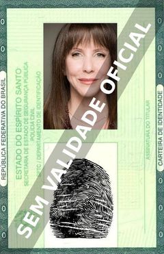 Imagem hipotética representando a carteira de identidade de Laraine Newman
