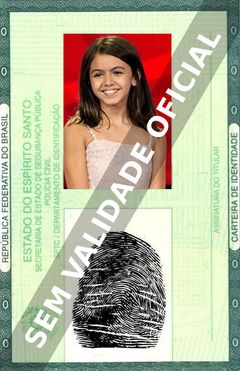 Imagem hipotética representando a carteira de identidade de Larissa Carvalho