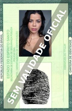 Imagem hipotética representando a carteira de identidade de Larissa Vereza