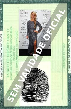 Imagem hipotética representando a carteira de identidade de Laura Kenny
