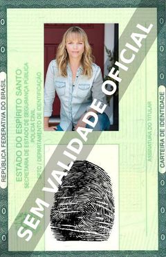 Imagem hipotética representando a carteira de identidade de Lauren Bowles