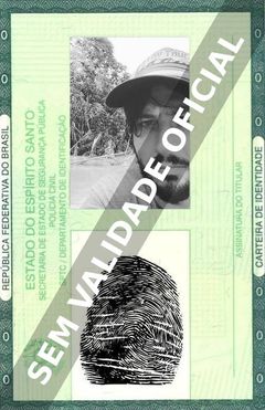 Imagem hipotética representando a carteira de identidade de Leandro Lara