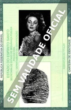 Imagem hipotética representando a carteira de identidade de Leonora Amar