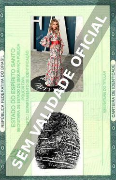 Imagem hipotética representando a carteira de identidade de Leslie Grossman