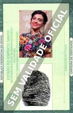 Imagem hipotética representando a carteira de identidade de Letícia Persiles