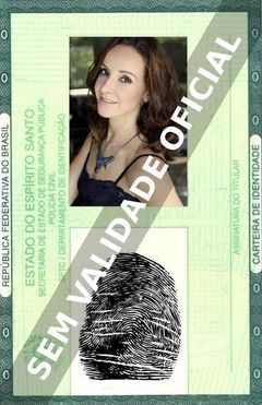 Imagem hipotética representando a carteira de identidade de Lígia Fagundes