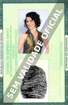 Imagem hipotética representando a carteira de identidade de Lílian Menezes