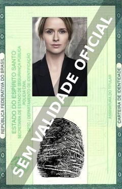 Imagem hipotética representando a carteira de identidade de Lisa Henni