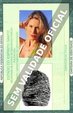 Imagem hipotética representando a carteira de identidade de Lívia Andrade
