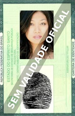 Imagem hipotética representando a carteira de identidade de Liza Lapira