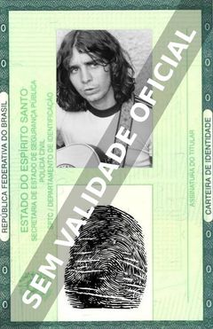 Imagem hipotética representando a carteira de identidade de Lô Borges