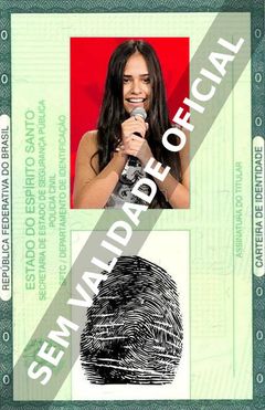 Imagem hipotética representando a carteira de identidade de Lou Garcia