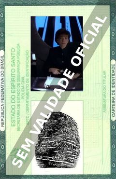 Imagem hipotética representando a carteira de identidade de Louan Gideon