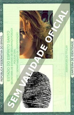 Imagem hipotética representando a carteira de identidade de Luana Eva