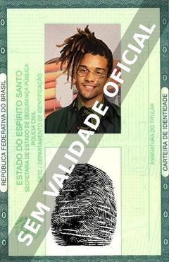 Imagem hipotética representando a carteira de identidade de Lucas Leto