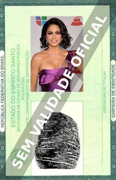 Imagem hipotética representando a carteira de identidade de Lucero