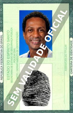 Imagem hipotética representando a carteira de identidade de Luís Miranda