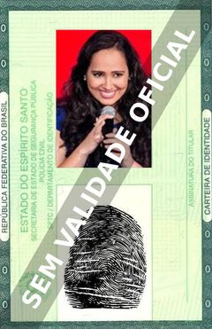 Imagem hipotética representando a carteira de identidade de Luísa Amaral