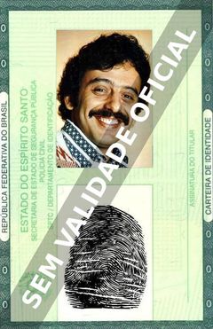 Imagem hipotética representando a carteira de identidade de Luiz Armando Queiroz