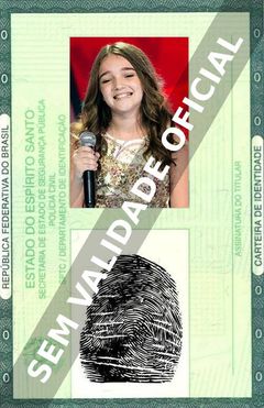 Imagem hipotética representando a carteira de identidade de Luiza Haggsträm